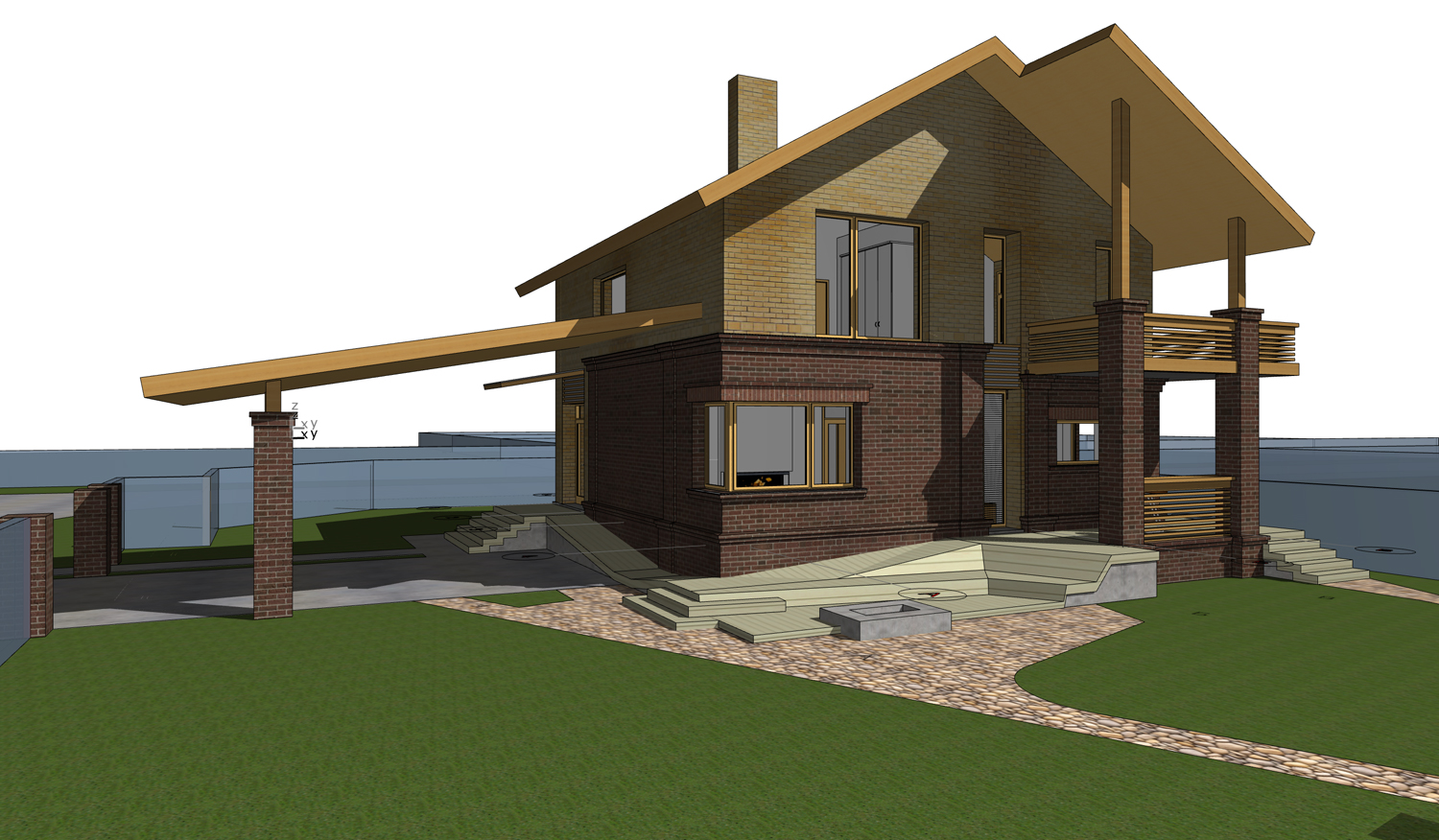 Кирпичный коттедж под Киевом