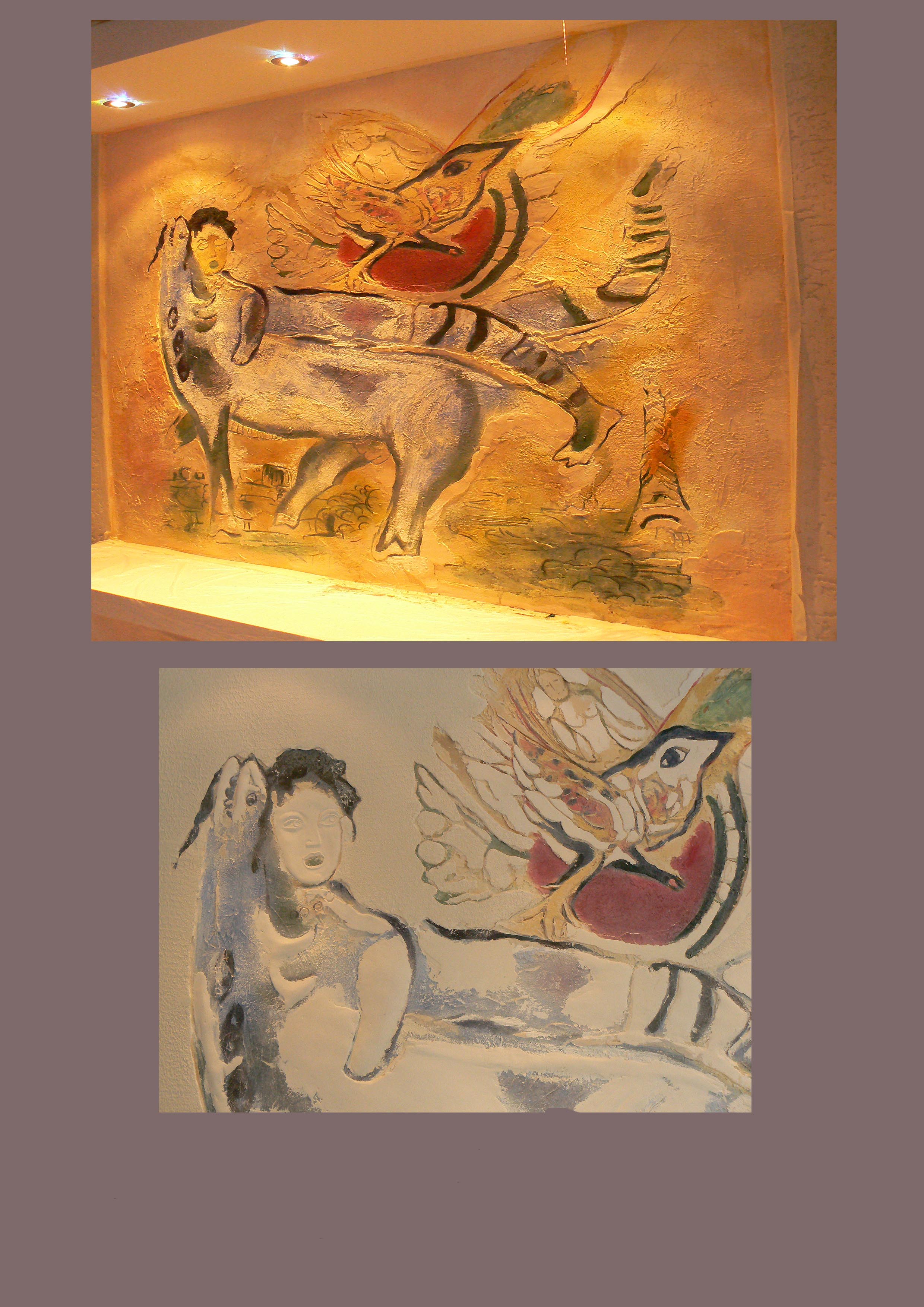роспись по мотивам творчества М. Шагала