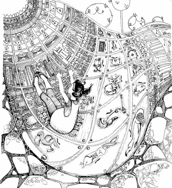 Иллюстрация по мотивам сказки Льюиса Кэрролла&quot;Алиса  в стране чуд