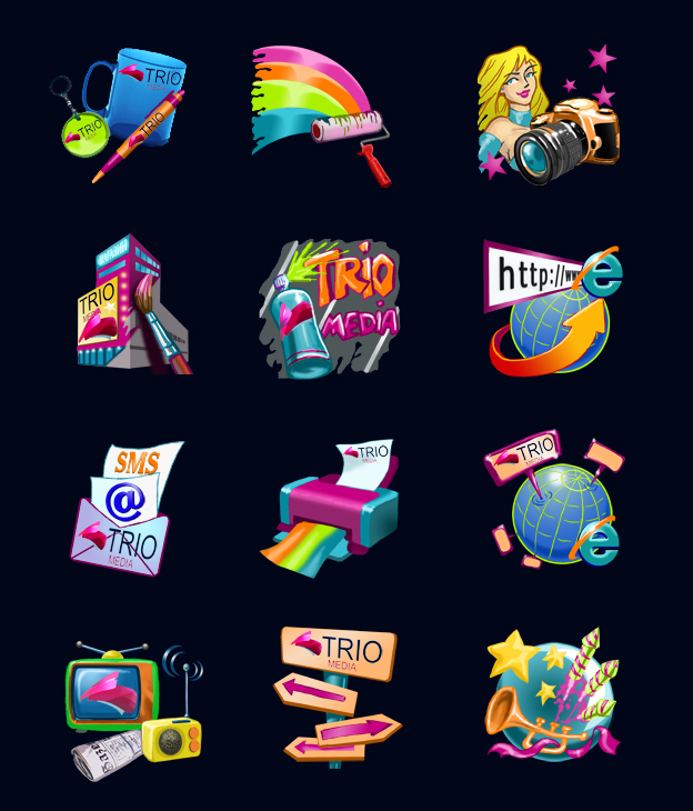 Иконки для сайта http://triomedia.ru/