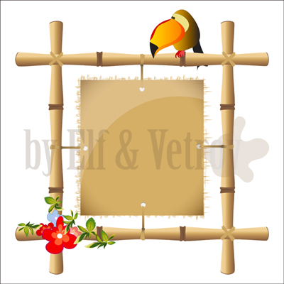 рамка из бамбука
